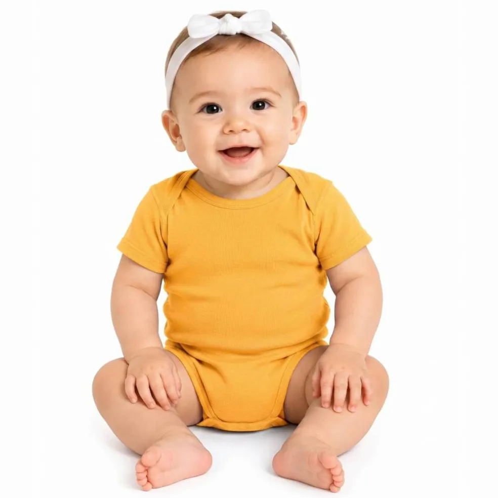 Rabbit Skins Infant Baby Rib Short Sleeve Bodysuit Free Shipping