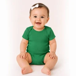 Rabbit Skins Infant Baby Rib Short Sleeve Bodysuit Free Shipping