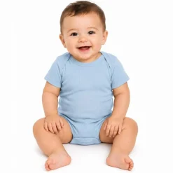 Rabbit Skins Infant Baby Rib Short Sleeve Bodysuit Free Shipping