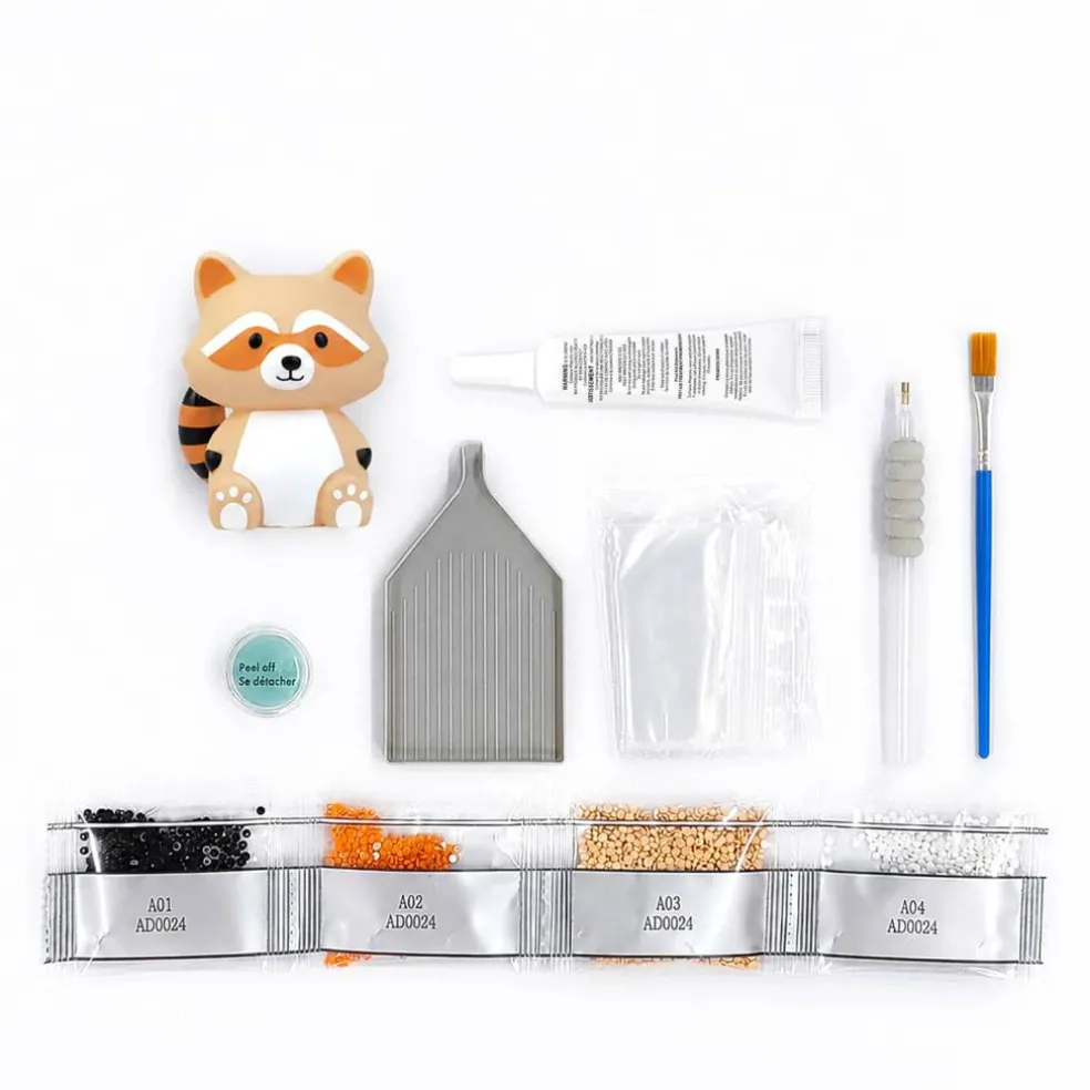 3.25" Raccoon Mystery 3D Diamond Art Kit by Make Market®