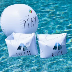 Rae Dunn Swim Kick Play Water Wings & Beach Ball Set