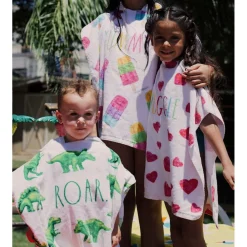 Rae Dunn Yummy Popsicle Kids Hooded Towel & Beach Ball Set