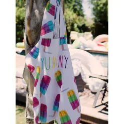 Rae Dunn Yummy Popsicle Kids Hooded Towel & Beach Ball Set