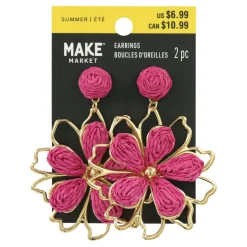 Raffia Flower Earrings by Make MarketĀ®