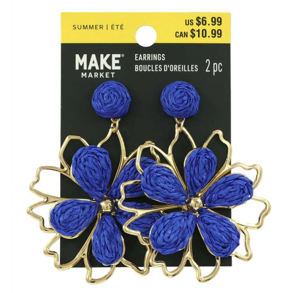 Raffia Flower Earrings by Make Market®