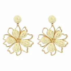 Raffia Flower Earrings by Make Market®