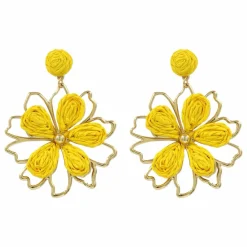 Raffia Flower Earrings by Make Market®