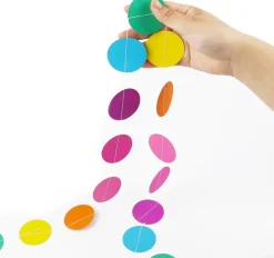 Rainbow Circle Dot Paper Garland, 5-Pack, 66 Ft Colorful Hanging Party Decorations for Birthday, Wedding, Baby Shower, Classroom and Candyland Parties