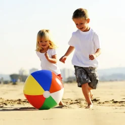 16" Rainbow Color Party Pack Inflatable Beach Balls - Beach Pool Party Toys (12 Pack)