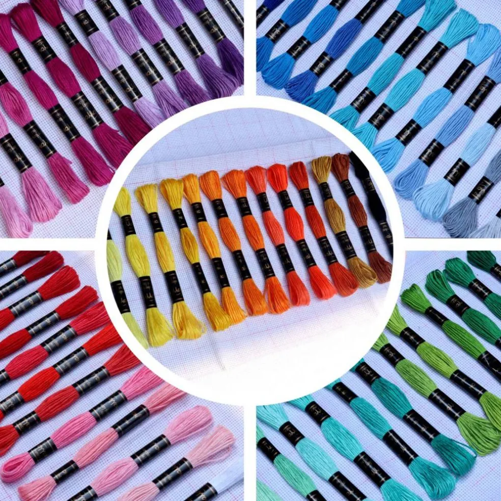 61 Rainbow Colors Embroidery Floss - Friendship Bracelet String - Embroidery Thread for Cross Stitch, Hand Embroidery, String Art