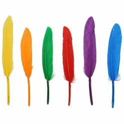 Rainbow Craft Goose Feathers by Creatology™