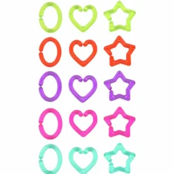 Rainbow Heart, Star & Circle Chain Links by Creatology™
