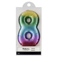 Rainbow Number Candle by Makeryâ„¢