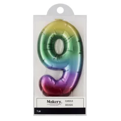 Rainbow Number Candle by Makery™
