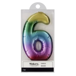 Rainbow Number Candle by Makery™