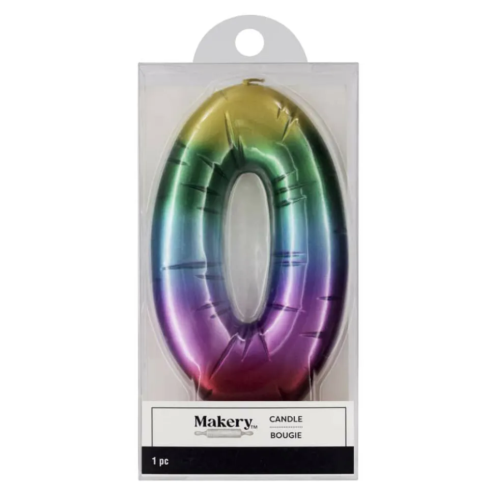 Rainbow Number Candle by Makery™