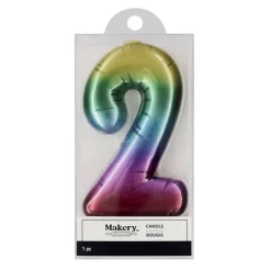 Rainbow Number Candle by Makery™
