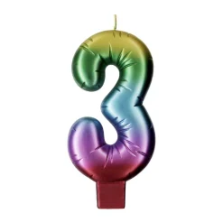 Rainbow Number Candle by Makery™