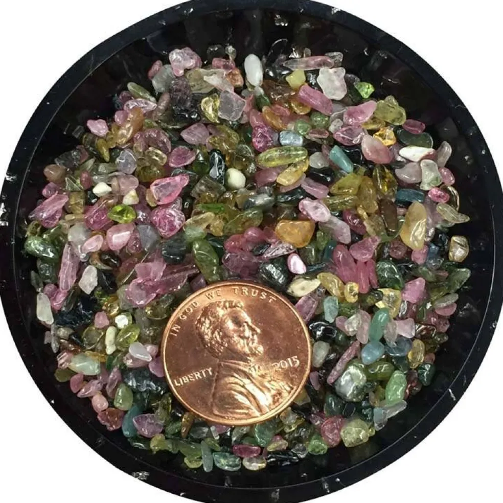 Rainbow Tourmaline Tiny Crystal Chips – Size 00