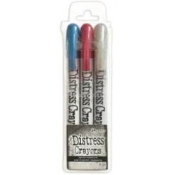 Ranger Tim Holtz Distress Crayon Pearl Set Holiday Set #5