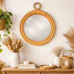 10" Rattan Framed Wall Mirror by Ashland®