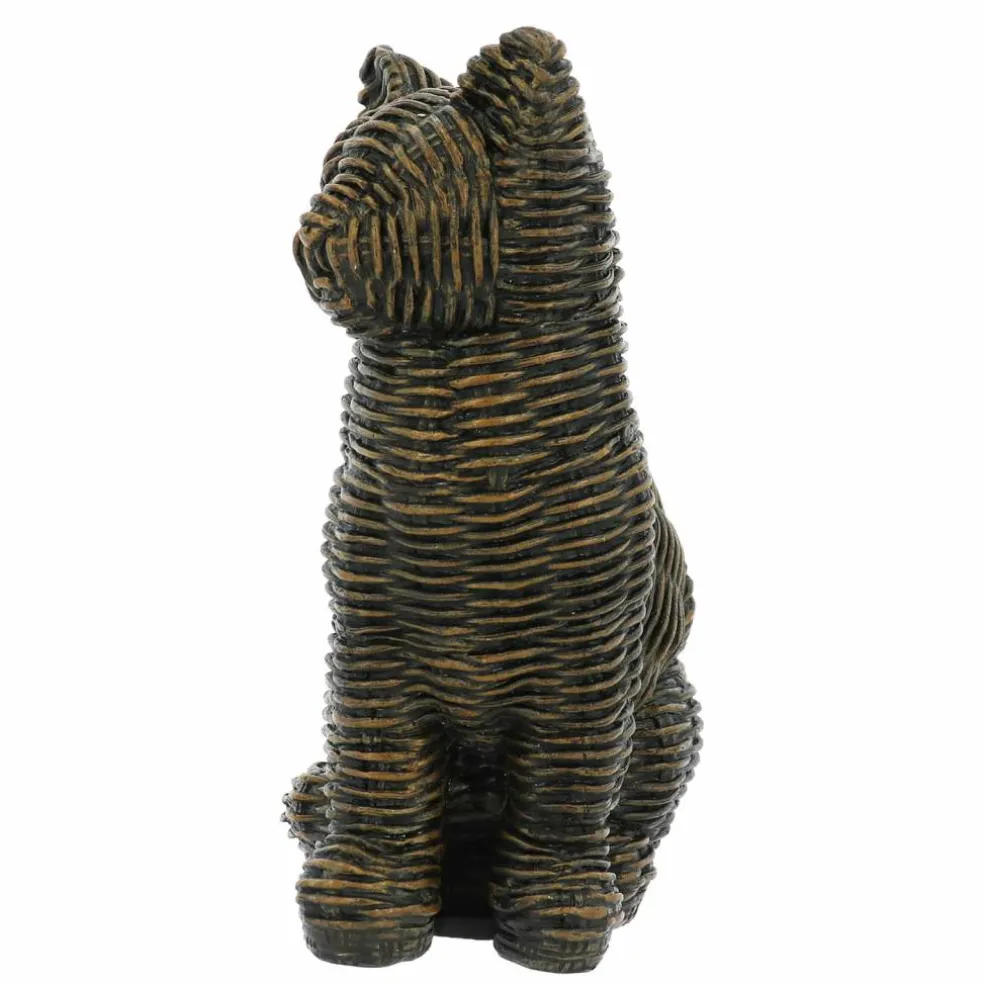 10.75" Rattan-Style Black Cat Tabletop Décor by Ashland®