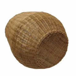 Rattan Woven Basket with Faux Leather Handle by Ashland®