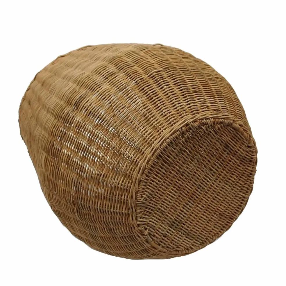 Rattan Woven Basket with Faux Leather Handle by Ashland®