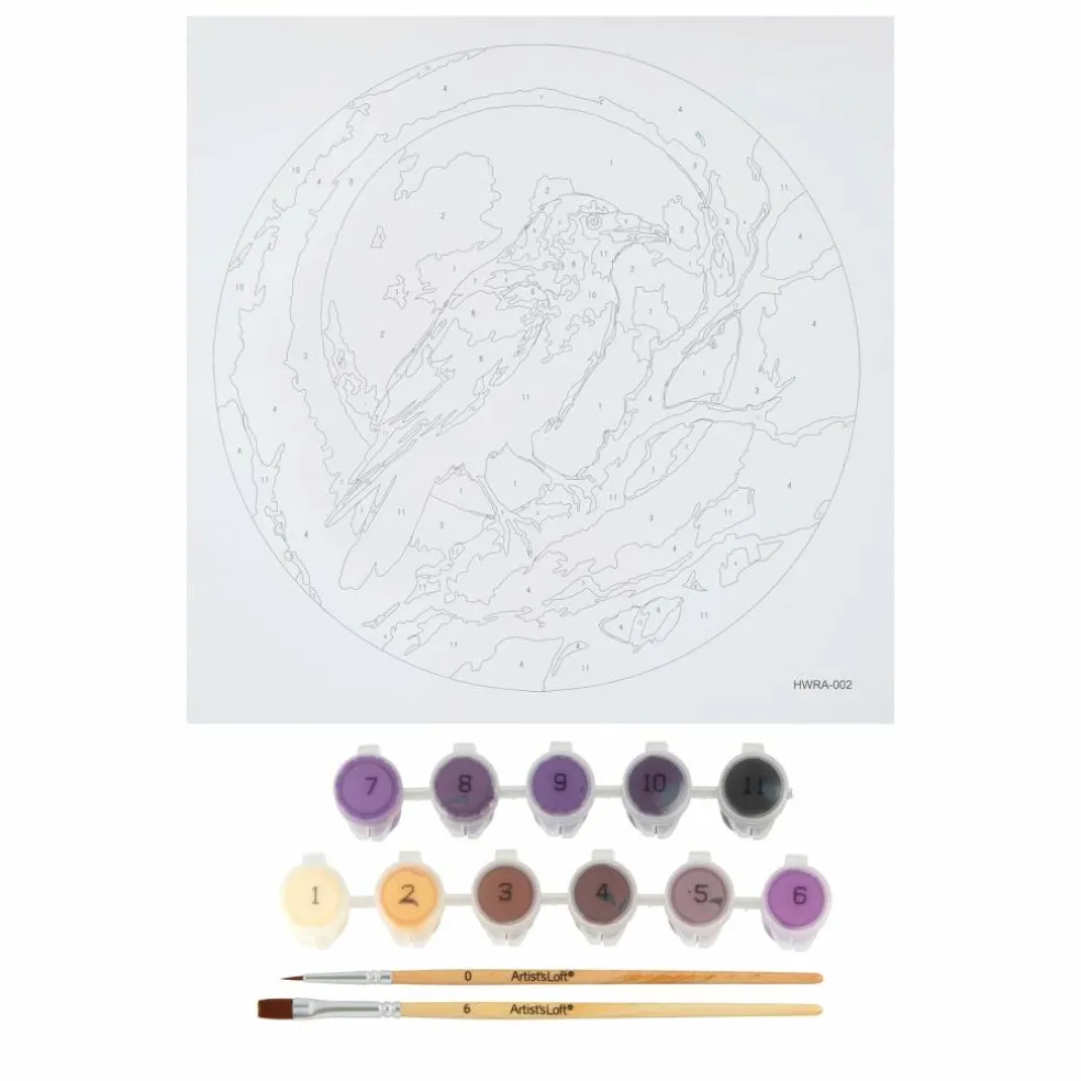 8" Raven Paint-by-Number Plywood Surface Kit by Artist's Loft®