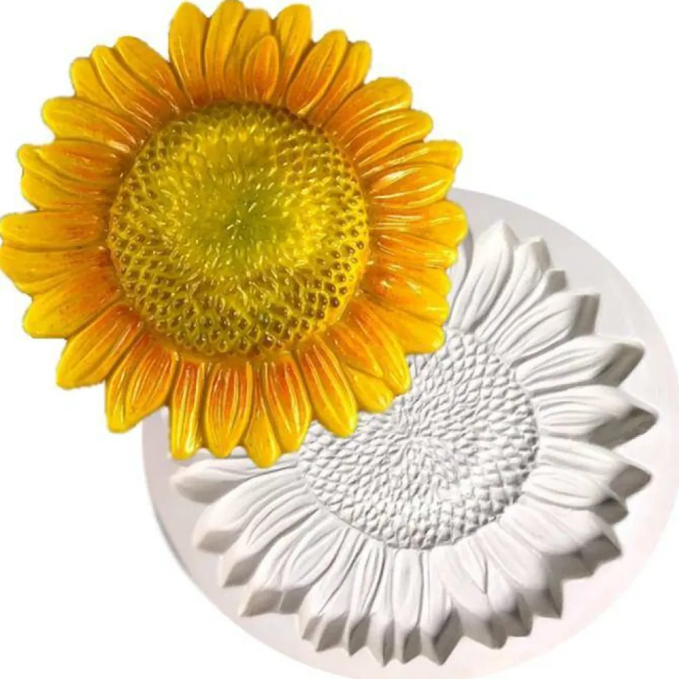 8"RD. Deep 1.25" Sunflower Texture Mold Glass Fusing