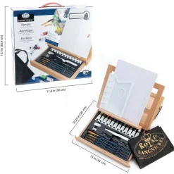 REA4901 | Essentials™ 27pc Acrylic Painting Travel Easel Art Set