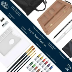 REA4901 | Essentials™ 27pc Acrylic Painting Travel Easel Art Set