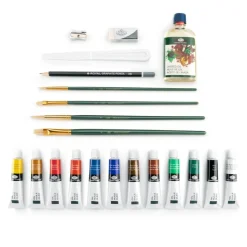 REA4903 | Essentials™ 28pc Oil Painting Travel Easel Art Set