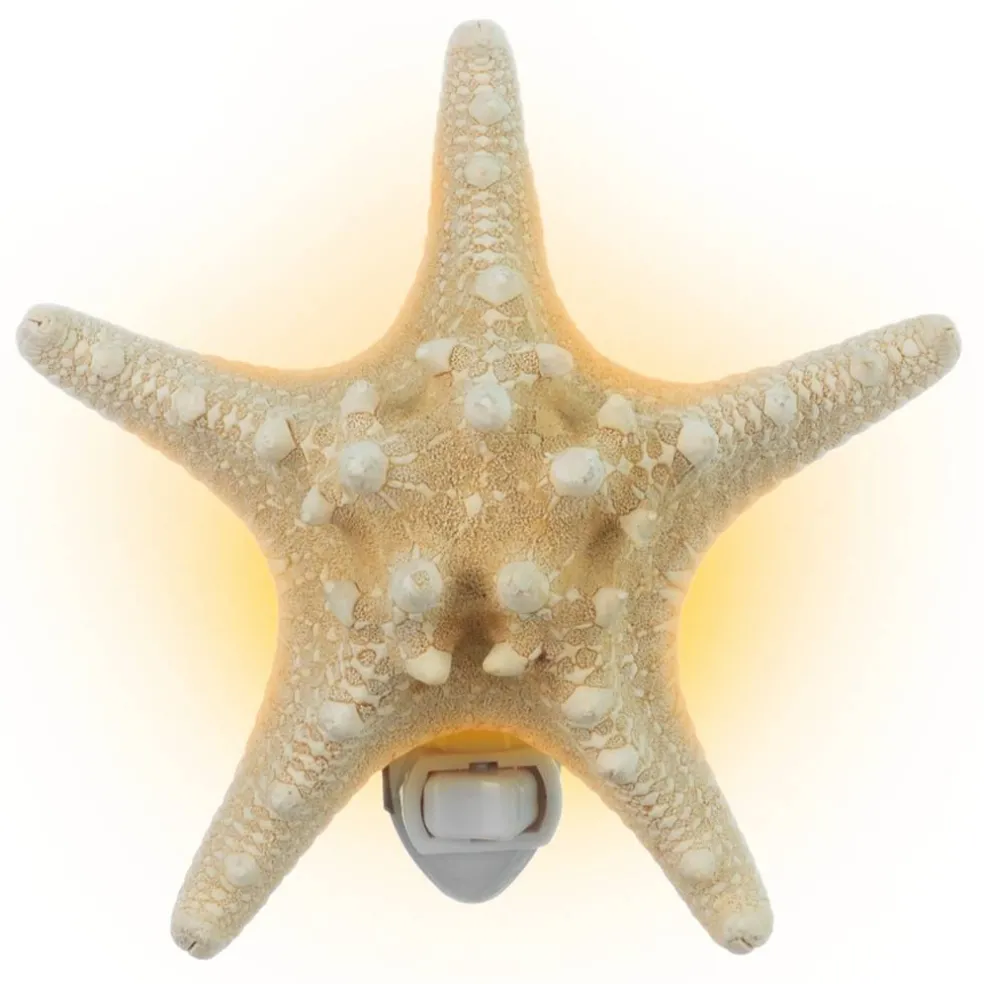 Real Starfish Night Light Knobby Starfish Nautical Night Light Beach Night Light Plug in Bathroom Night Light Seashell Light Nautical Night Light Plug in