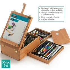 REA6000 | Mixed Media Artist Easel Set - 104pc