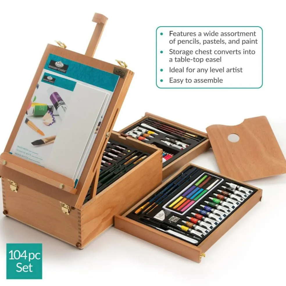 REA6000 | Mixed Media Artist Easel Set - 104pc