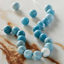 Reconstituted Larimar Round Beads, 7.5mm by Bead Landing™