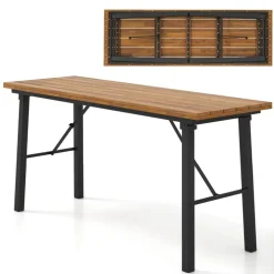 Rectangular Foldable Table for Indoor and Outdoor Gatherings