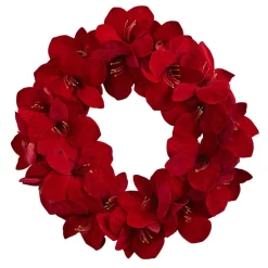 22” Red Amaryllis Wreath