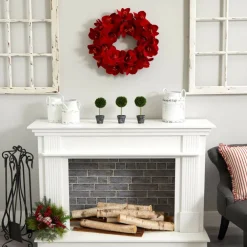 22” Red Amaryllis Wreath