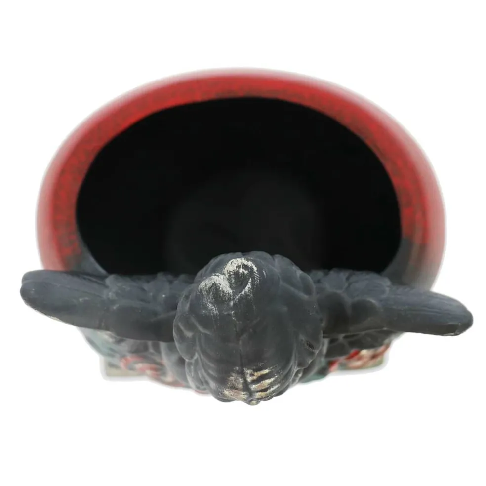 6" Red & Black Ceramic Angel Heart Container by Ashland®