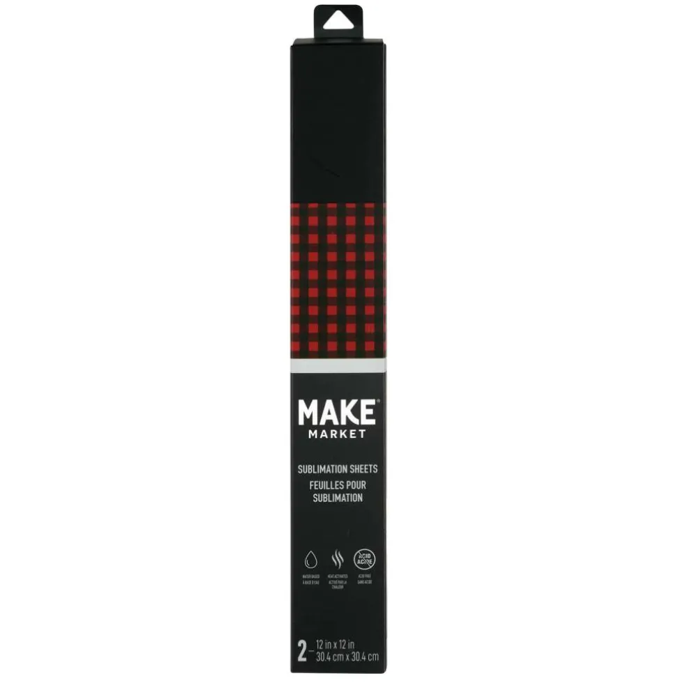 Red & Black Plaid Sublimation Sheets by Make Market®