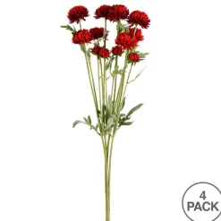 Red Daisy Spray, 4ct.