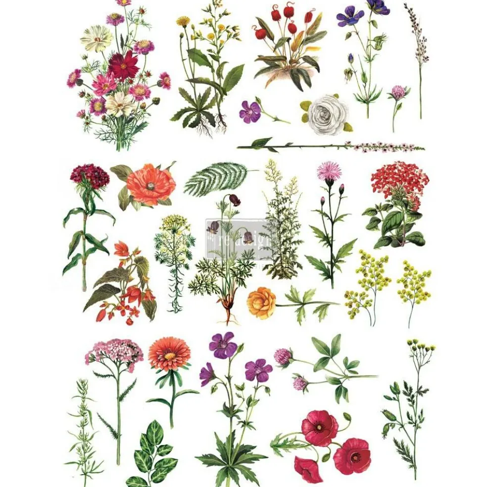 Redesign Decor Transfers Floral Collection 24"x34" 655350640576