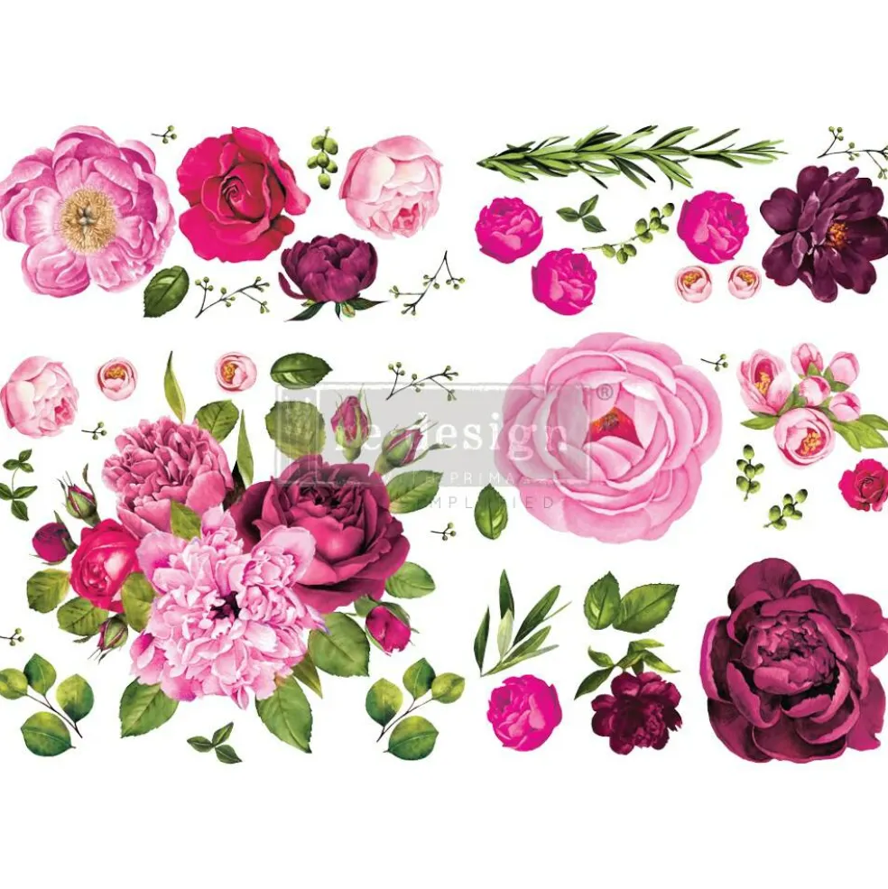 Redesign Decor Transfers Lush Floral I 48"x35" 655350644215