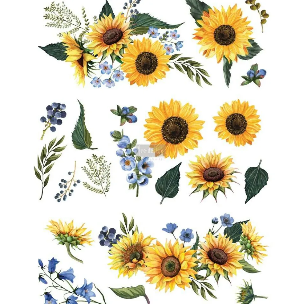 Redesign Decor Transfers Sunflower Fields 25.1"x32" 655350644840