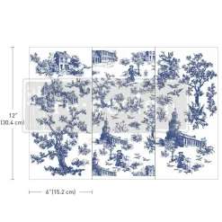 Redesign With Prima Decor Small Transfers - Toile - 3 sheets , 6"x12" 655350656744