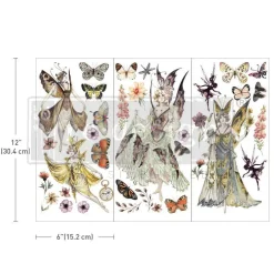 Redesign With Prima Decor Small Transfers - Forest Fairies - 3 sheets , 6"x12" 655350657178