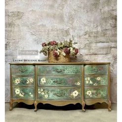 Redesign With Prima Decor Transfers - Painted Florals - total sheet size 24"x 35" , cut into 3 sheets 655350656522