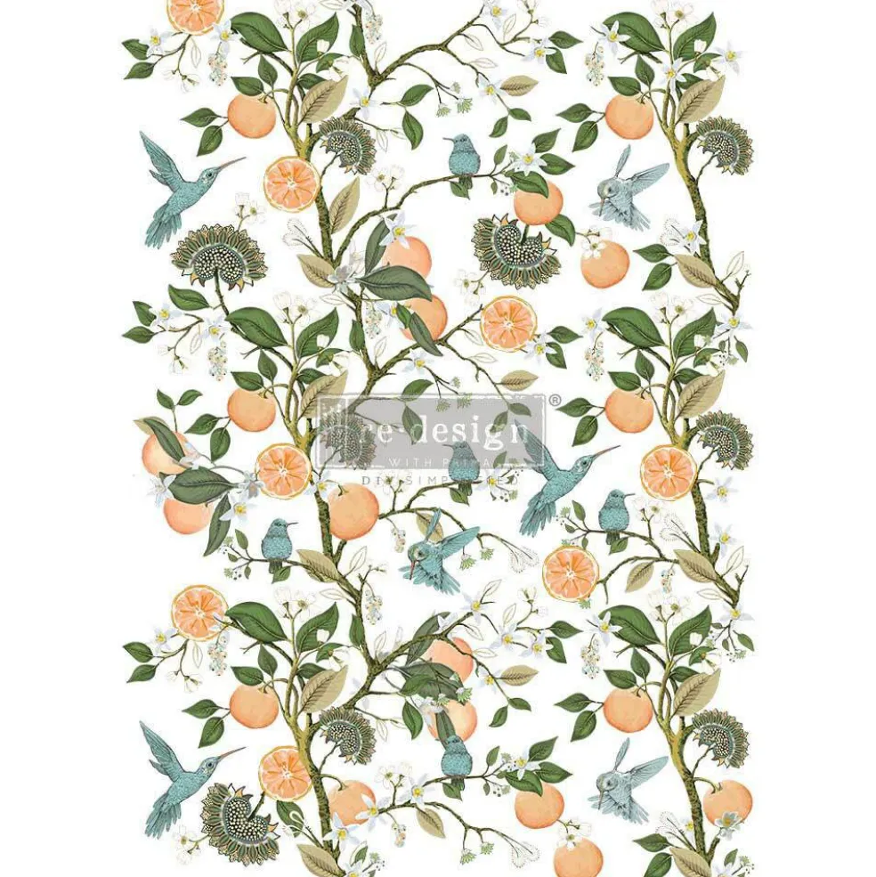 Redesign With Prima Decor Transfers - Orange Grove - total sheet size 24"x 35" , cut into 3 sheets 655350656515
